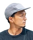 [ナコタ] LINEN COOL JET CAP リネン クール ジェットキャップ 帽子 麻 ツバ長 ロングブリム メンズ レディース 軽量 大きいサイズ アウトドア カジュアル 無地 春 夏 L(頭周り約55cm-60cm) グレー