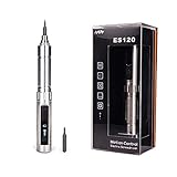 NovelLife ES120高精度コードレス電動スクリュードライバスマートモーションコントロール3軸ジャイロOLEDディスプレイPH00 SL2ビット付きポータブルポーチ (クロム)