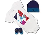 (ジョーダン)Jordan ベビージョーダン 3点セット (0-6M(0～6ヶ月), 白ターコイズブルー紫) [並行輸入品]