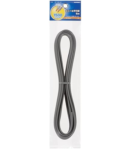 Amazon.co.jp: OHM 配線用 ビニール平行線 白 6m 1500W (04-7470