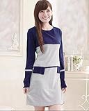 光るの世界レディース ワンピース バイカラー 可愛い 人気 オシャレ マタニティ 授乳服 産後 産前 妊婦 きれいめ ファッション シンプル カジュアル お宮参り 授乳口 ドレス 秋 出産 春 紺
