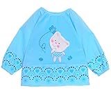 【SEBLES】 キッズ ベビー くま ベア キュート エプロン スモック 幼稚園 お絵かき 全4色 サイズ 80 90 100 クロスセット (スカイ,100)