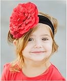 ラッフルバッツ フラワーヘッドバンド レッドローズ ヘアバンド 0歳 1歳 2歳 結婚式セレモニー