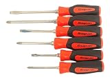 スナップオン  Snap-on ドライバー 6本セット ソフトグリップハンドル オレンジ プラス/マイナス  【並行輸入】 SGDX60BO