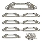 shymie コーナー金具 接合金具 ブラケット 三角コーナー ジョイント金具 棚受け金具 補強金具 アングル 金具 固定 家具 本棚 ステンレス 8個