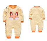 ベビー服 乳児服 ロンパース カバーオール ふわふわ 着ぐるみ パジャマ 冬 (73cm/6-9ヶ月)