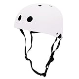 WhiteSeek スポーツ ヘルメット 子供用 / 大人用 スケボー ジュニアヘルメット 自転車 キッズ こども用 ローラーブレード ブレイブボード 子供乗せ自転車 (ホワイト, S)