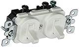 Leviton 5334-w 20 Amp、120 / 277ボルト、二重スタイル単極/単極AC組み合わせスイッチ、商用グレード、ホワイト