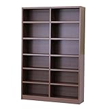 クロシオ 強化棚シェルフ120 幅119cm奥行29cm高さ180m ダークブラウン 日本製