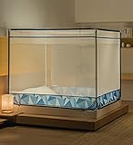 LIQICAI モスキートネット用3ドア 昆虫を防ぐ 厚い 高密度ネット、 便利な3ドア2色6サイズオプション ( 色 : 青 , サイズ さいず : 1.20 x 1.92 x 1.40m )