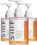 【Amazon.co.jp限定】SiiiF シーフ リンスインシャンプー 3本セット アミノ酸 1本5役のオールインワン 天然成分99％ もっちり濃密泡 オーガニック 無添加 ノンシリコン まとめ買い プレゼント ギフト