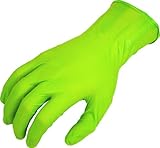 使い捨て手袋、ニトリル、XS、グリーン、pk50