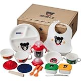 『出産祝 お食い初め 食器などに人気の商品』　　ミキハウスダブルビー　テーブルウェアセット