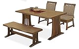 和風モダン ダイニング4点セット ベンチ チェア (ライトブラウン)