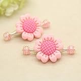 フラワー【PK】 ヘアーピン　ヘアー　アクセサリー クリップ　かわいい ちび子　プレゼント 入園 (お花)