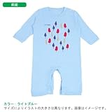 BabyChips trees3(名入れ長袖ベビーロンパース) 80 ライトブルー