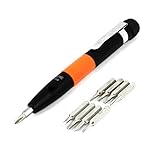 uxcell　スクリュードライバーセット　ねじ回しセット　リペアツール　トルックス、マイナス、 ヘッド　9個ビット　1個ホルダー