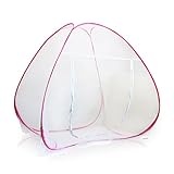蚊帳 ワンタッチ蚊帳 ダブル 子供用 1.8mx1.8m 桃