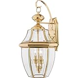 Quoizel NY8317B, Newbury, 2-Light Outdoor Lantern, Brass [並行輸入品]