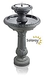 [エコ ソラレー] Eco Solaray  「ウィンザー」 ２段式ソーラーパワー水盤（ウォーターファウンテン）ライト付き - DF0701