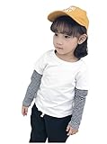 女の子　ガールズ　 ロングＴシャツ　ロンT　長袖　 秋　冬 　ベビー　秋物　ストラップ　 カジュアル　白地　定番　 綿　 1-4歳