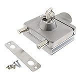 B Blesiya ドアロック　ガラス　ガラスドアロック掛け金　面付きシリンダー錠　ガラス扉　ドア用金物