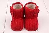 WIN ベビーシューズ 子供靴 ベビーブーツ ファーストシューズ キッズ 赤ちゃん 女の子 男の子 お洒落 出産祝い ギフト 滑り止め 超可愛い (内寸13cm, レッド)