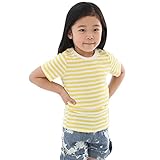 Domybest　子供服　Tシャツ　ボーダー Tシャツ 半袖　キッズ Tシャツ　トップス 女の子　男の子　ガールズ ストライプ　春　夏　通園 日常着　ルームウエア カジュアル　 (120（4-5歳）,
