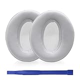 Adhiper HD450BTイヤーパッド交換用ヘッドフォンパッド イヤーパッド イヤークッション イヤーマフ Sennheiser ゼンハイザーHD4.50BT HD4.30 HD4.40 HD350BT HD400S HD458BT HD300ヘッドセットに対応ヘッドフォンパッド （ホワイト/プロテインレザー）