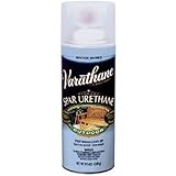 Rust-Oleum Varathane 250281 Outdoor Spar Urethane Crystal Clear Water Based Spray, Satin Finish - 6 