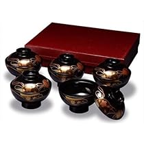 Amazon.co.jp: 山家漆器店 雑煮椀 蓋付き 鈴春秋 漆器 5客入