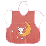 uxcell よだれかけ　赤ちゃん用　ビブ　ナイロン製ピンク　長方形デザイン　唾液のタオル　幼児用　給餌と飲料用