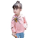Ochine 春秋向け 子供服 トップス 長袖カットソー 女の子 Tシャツ Uネック スパイダープリント 袖カット カッコイイ 綿製品 普段着 通園通学 4サイズ2色