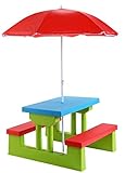 K & A会社ピクニックテーブル折りたたみ子供用アウトドアベンチ子供傘GardenポータブルYardシート再生家具ベンチパティオインドアライム