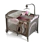 (Newox) ベビーベッド プレイヤード ベビーサークル 折りたたみ おむつ替え付き キャリーバッグ付 移動ラクラクキャスター付 上段バシネット付 (ピンク)
