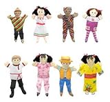 子供の工場CF100-860 8の民族Puppets-セット