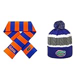 NCAA Florida Gators Windyビーニー帽子とストライプラグビースカーフ2パックバンドル