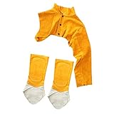 B Blesiya ハーフスーツ　溶接保護スリーブ　スパッツ　プロテクター　やけど防止　溶接作業用