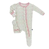 KicKee Pants印刷クラシックLayette Ruffle Footie