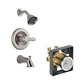 Delta Delta KTSDLA-T14438-SS Lahara Tub/Shower Kit Pressure-Balance Single-Function Cartridge, Brill