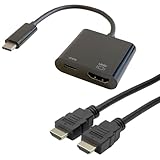 GOPPA ゴッパ ゴッパ PD充電対応 最大4K60Hz Type-C→HDMI変換アダプタ＋HDMIケーブル3mセット iPhone15対応 SET-GP-CHDH/B-3M