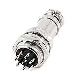 SODIAL(R) AC 200V 5A 16ミリメートル 8P 8ピンオスメス航空コネクタプラグ5個