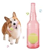 JOYSTECH 犬 おもちゃ 犬 音の出るおもちゃ 噛むおもちゃ 壊れにくい 洗える 噛んで遊ぶ ストレス解消 ボトル 犬 デンタルケア 運動不足解消 ボール付き 耐久性 安全 小型犬に適用 ゴムおもちゃ お誕生日プレゼント 犬 清潔 安全 頑丈 知育玩具 (レッド)