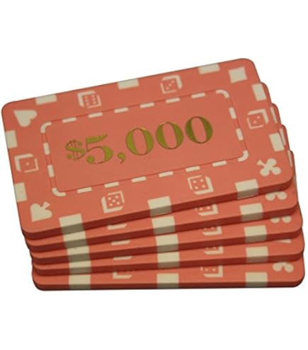 Amazon | MRC 5個 金種 長方形 ポーカーチッププラーク $100000 レッド