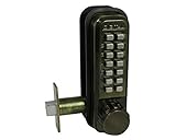 電池のいらない ボタン式 Lockey ﾛｯｷｰ ﾃﾞｼﾞﾀﾙﾛｯｸ ﾃﾞｯﾄﾞﾎﾞﾙﾄ錠 ﾊﾞｯｸｾｯﾄ60mm 2210BB 真鍮古美