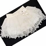 【韓国子供服】4枚重ね チュール ミニスカート(リボン取り外し可能)/100cm/110cm/120cm/130cm/140cm/女の子 (100(5))