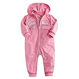 [Vaenait Baby]100%綿ベビー服ロンパースつなぎ肌着カバーオールフード付きLovely girl Pink 6-12