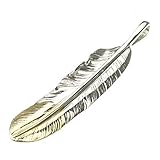 [OVER RAG] メンズ ネックレス ペンダント ペンダントヘッド フェザー ヘッドトップ ゴローズ 木村拓哉 EXILE 原宿 イーグル (右向き/先金特大フェザー)