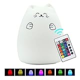 TKSTAR Smileナイトライト充電式0.4 W Smile Night Light BPAフリーシリコンタッチコントロール – 7色変更autometically Remoterコントローラ、洗