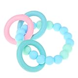 Kesoto 全4種類 ベビーリング カラフルリング 噛むため ベビー 玩具 - スカイブルーミントグリーン